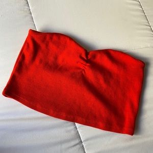 Zara strapless cropped tube top